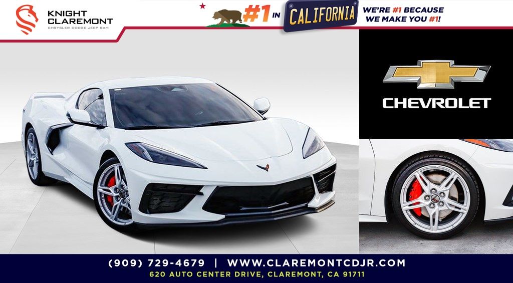 Arctic White 2024 Chevrolet Corvette Stingray 1LT Coupe RWD Coupe Rear-Wheel Drive 8-Speed Dual Clutch