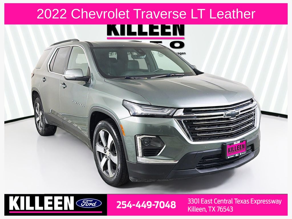 Silver Sage Metallic 2022 Chevrolet Traverse SUV / Crossover Four-Wheel Drive 9-Speed Automatic