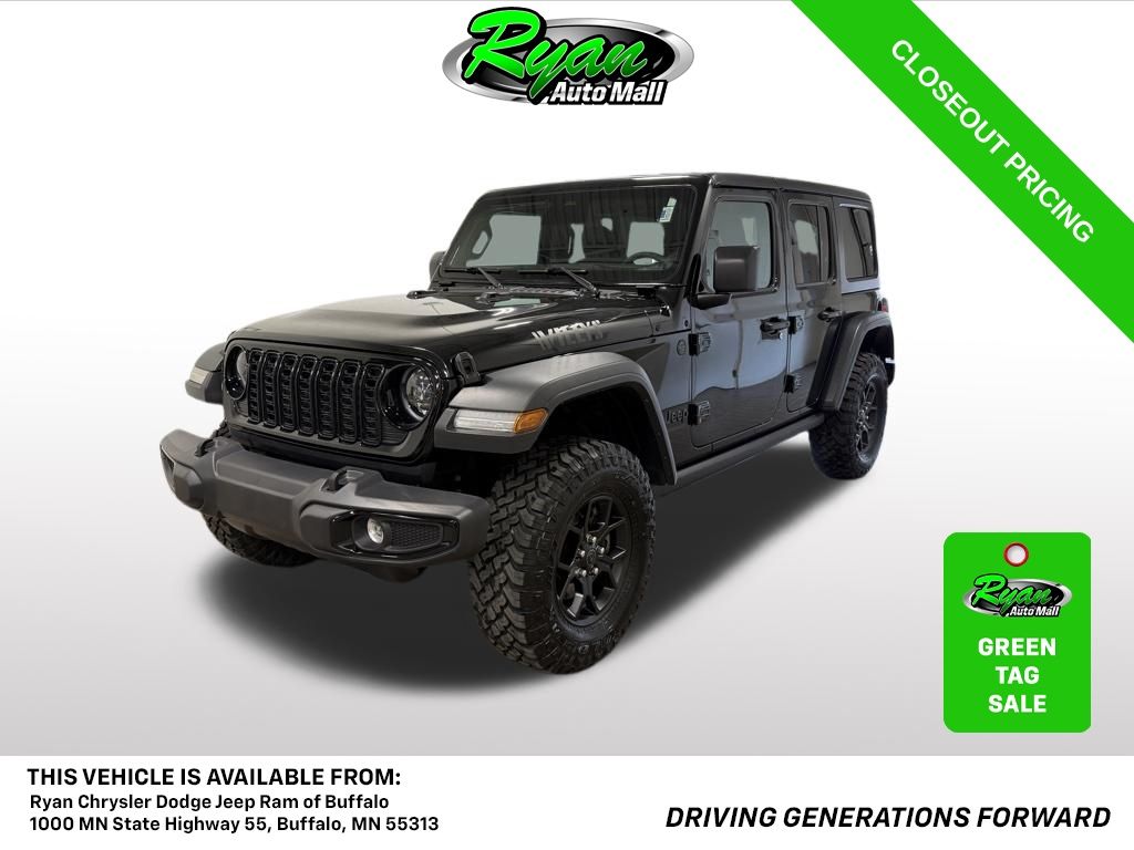 Black Clearcoat 2025 Jeep Wrangler SUV / Crossover Four-Wheel Drive 8-Speed Automatic