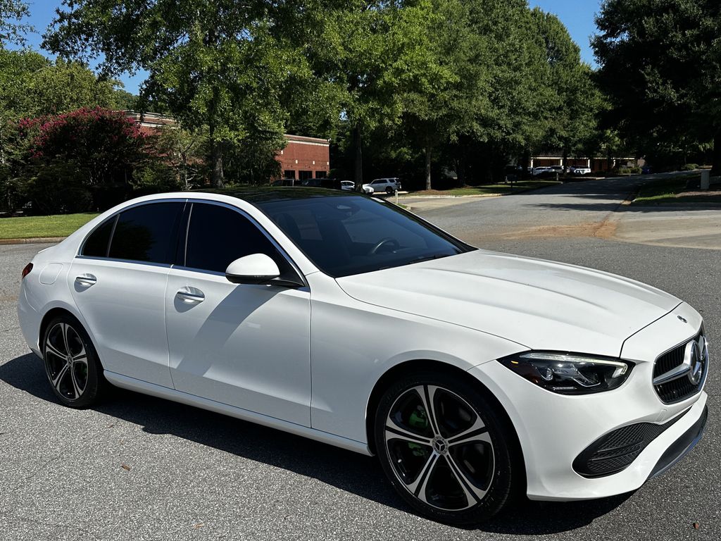 White 2023 Mercedes-Benz C-Class Sedan Rear-Wheel Drive 9-Speed Automatic