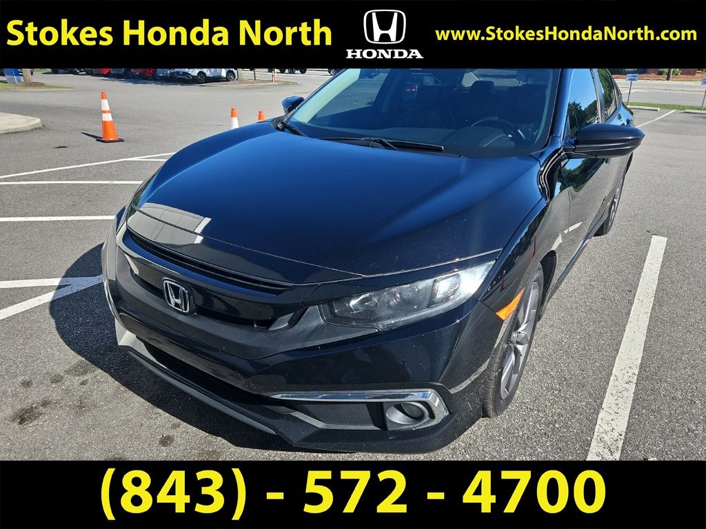 2021 Honda Civic EX-L Black at Stokes Honda North