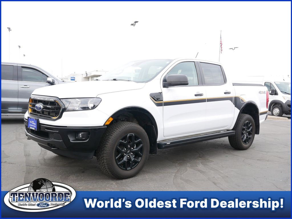 Oxford White 2022 Ford Ranger XLT SuperCrew 4WD Pickup Truck Four-Wheel Drive Automatic