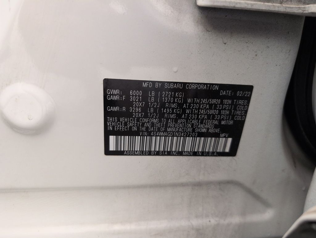 Certified Used 2022 White Subaru Onyx Edition image 40