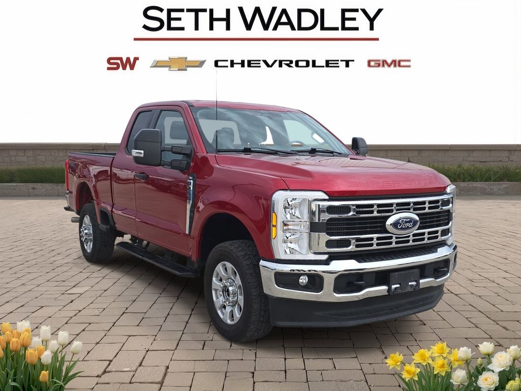 Red Metallic 2024 Ford F-250 Super Duty XLT Crew Cab 4WD Pickup Truck Four-Wheel Drive Automatic