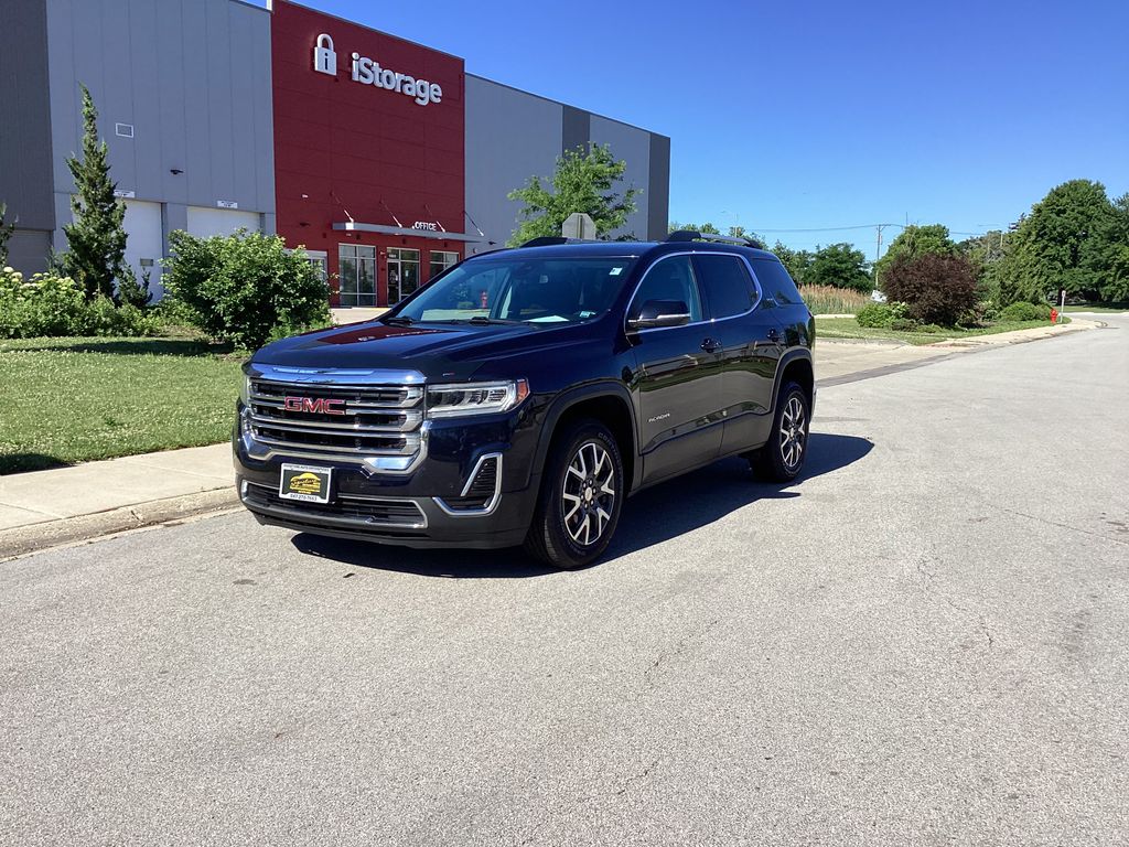 Midnight Blue Metallic 2021 GMC Acadia SLE AWD SUV / Crossover Four-Wheel Drive 9-Speed Automatic