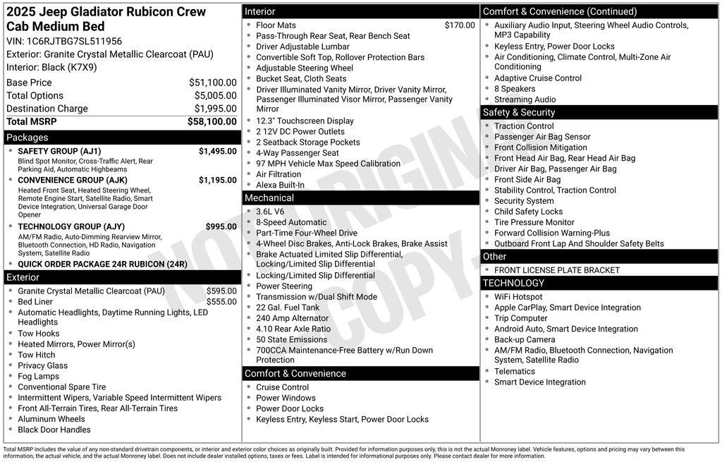 Used Car 2025 Jeep Gladiator  Rubicon For Sale Under $50,000 In Austin, Texas