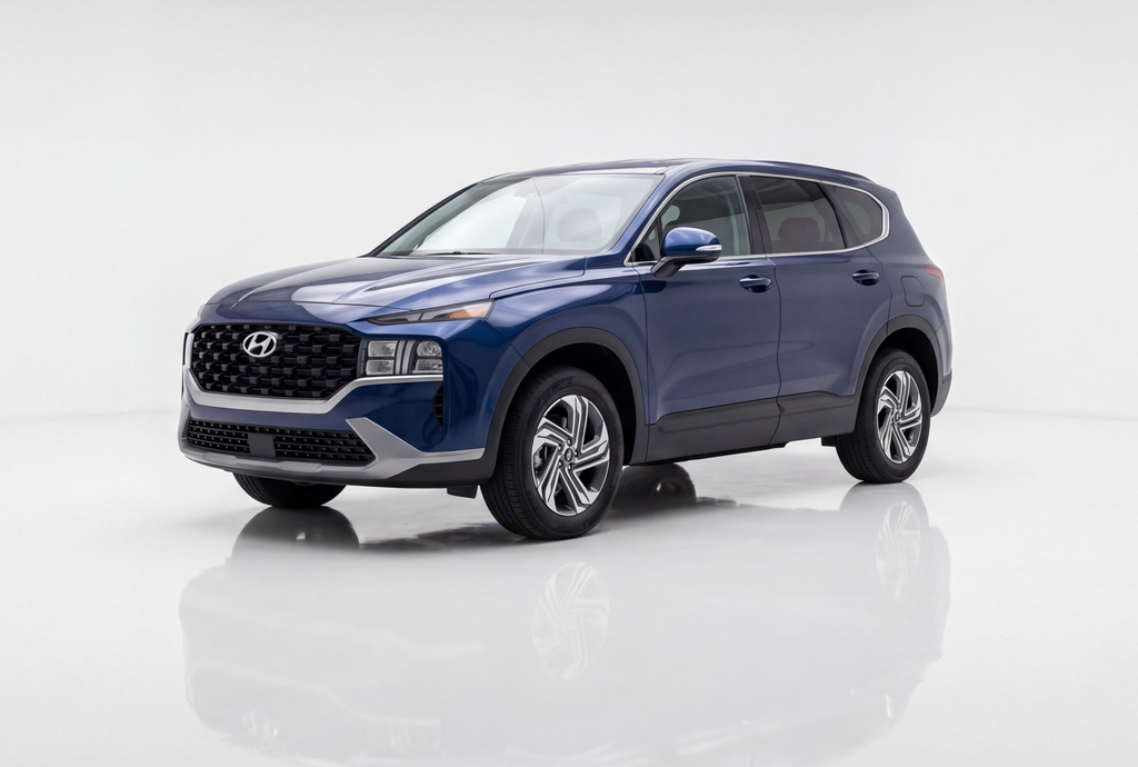 Stormy Blue 2021 Hyundai Santa Fe SUV / Crossover All-Wheel Drive 8-Speed Automatic