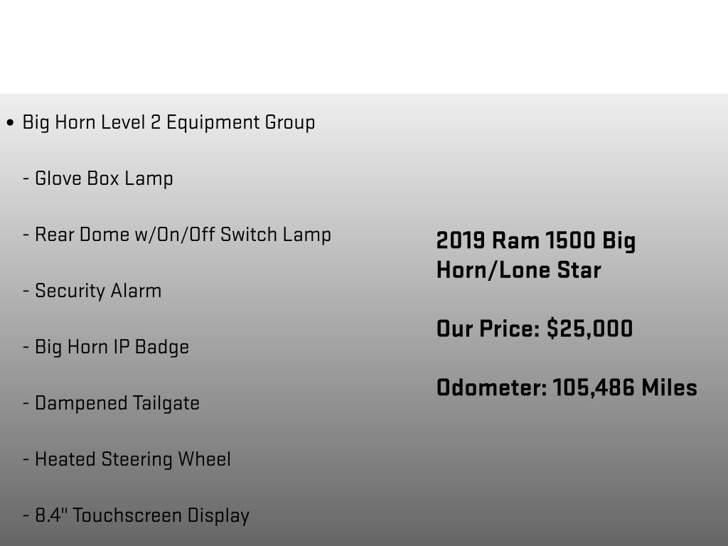 2019 Ram 1500 Big Horn/Lone Star Red at Honda North