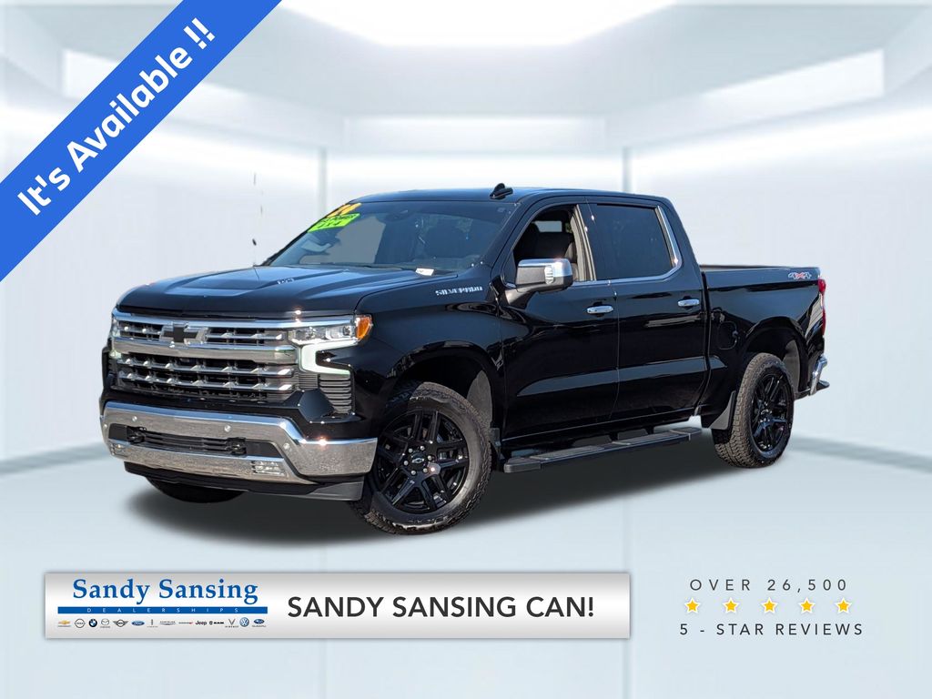 Black 2024 Chevrolet Silverado 1500 Pickup Truck Four-Wheel Drive Automatic