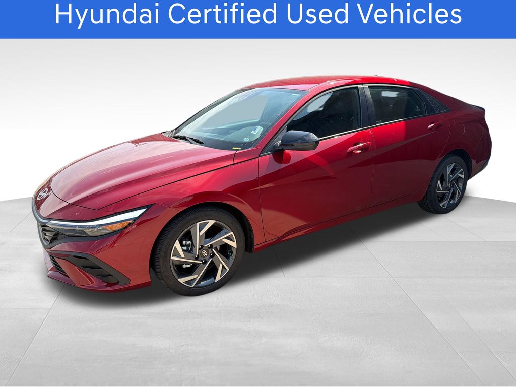 Ultimate Red 2025 Hyundai Elantra Sedan Front-Wheel Drive Continuously Variable Transmission