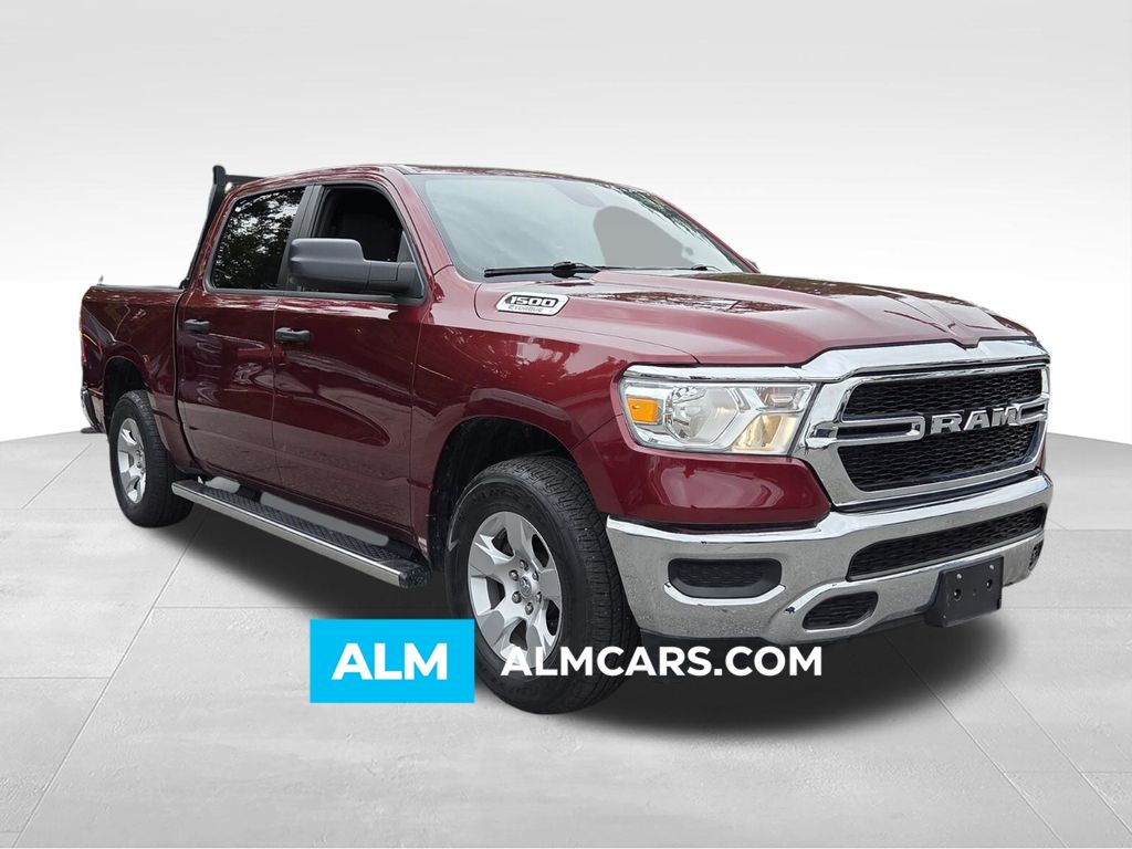 Delmonico Red Pearlcoat 2023 RAM 1500 Tradesman Crew Cab 4WD Pickup Truck Four-Wheel Drive 8-Speed Automatic