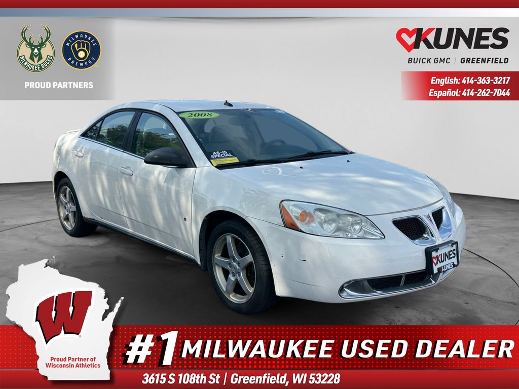 Ivory White 2008 Pontiac G6 Sedan Front-Wheel Drive 4-Speed Automatic Overdrive