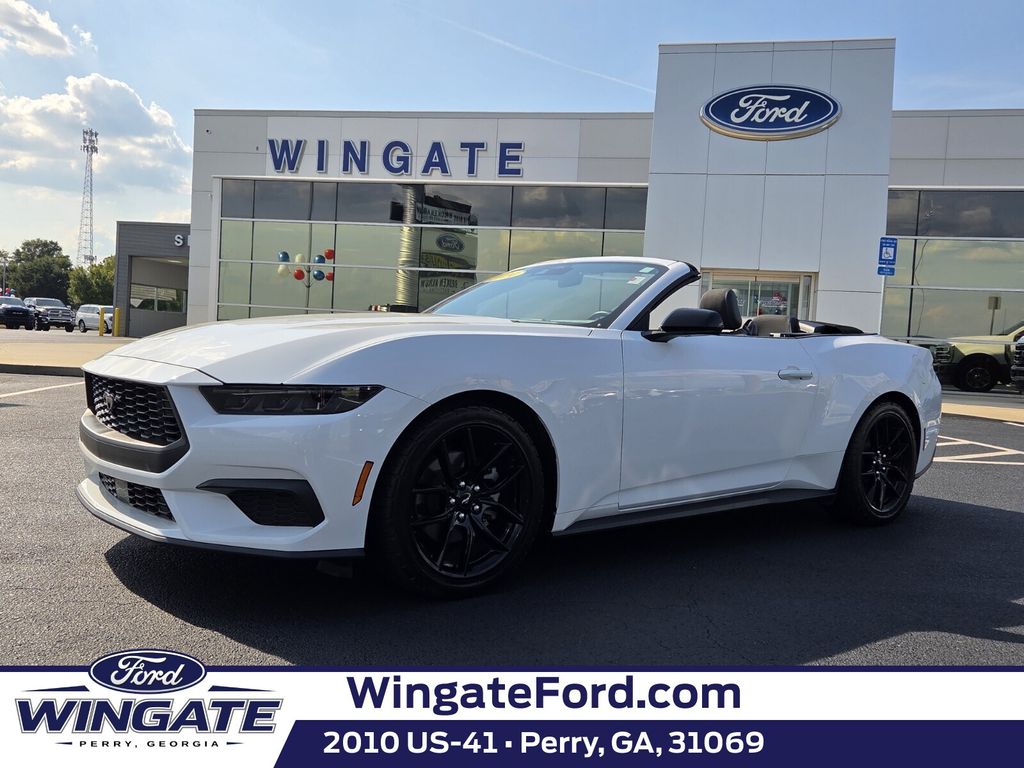 Oxford White 2024 Ford Mustang Convertible Rear-Wheel Drive Automatic