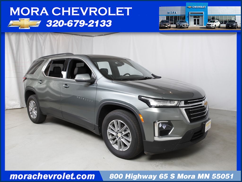 Silver Sage Metallic 2022 Chevrolet Traverse SUV / Crossover Four-Wheel Drive 9-Speed Automatic