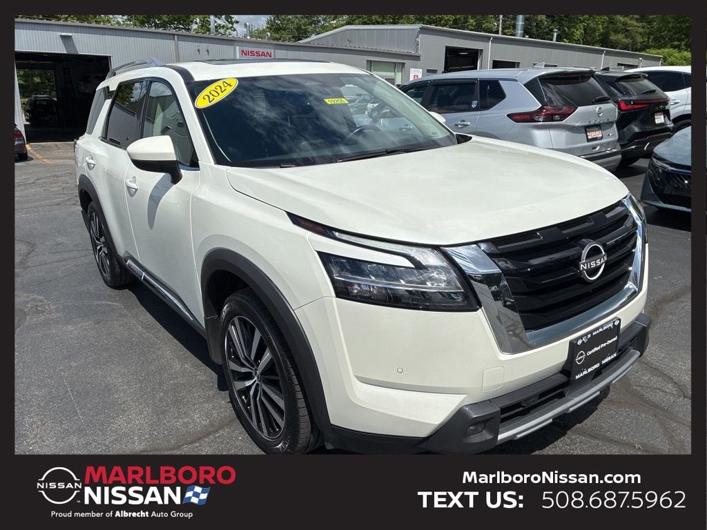 Pearl White Tricoat 2024 Nissan Pathfinder SUV / Crossover All-Wheel Drive 9-Speed Automatic