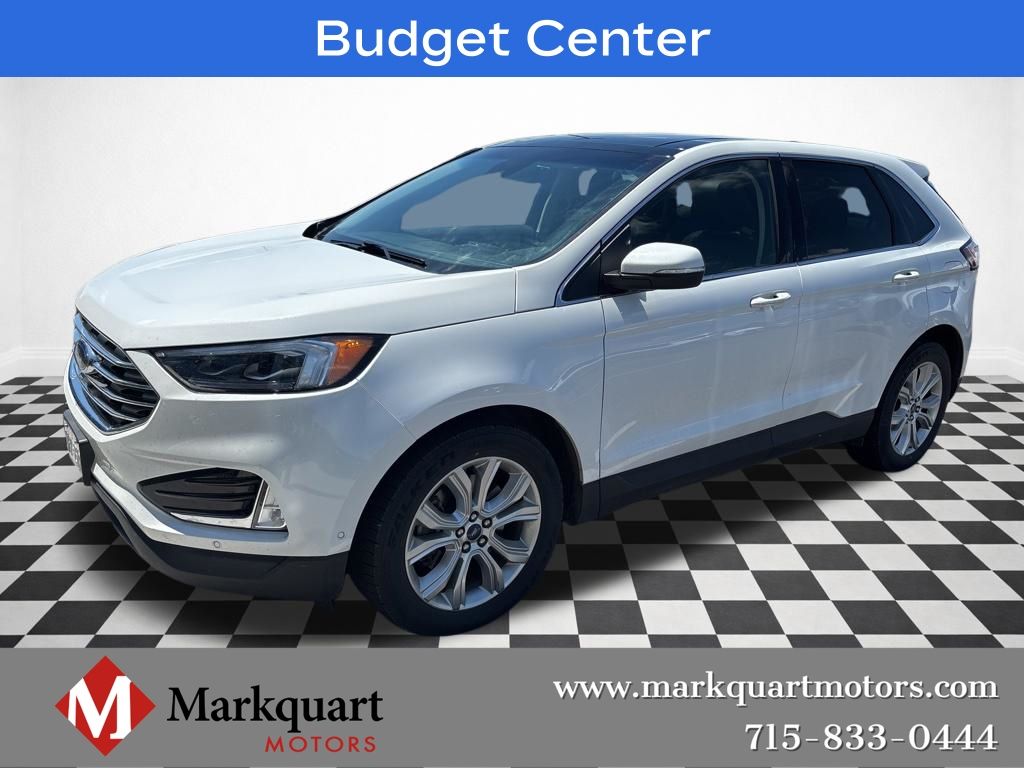White Metallic 2020 Ford Edge Titanium AWD SUV / Crossover All-Wheel Drive 8-Speed Automatic