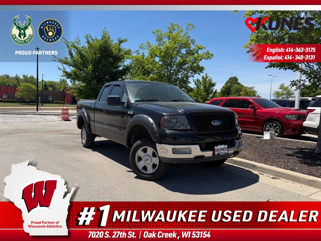 Black 2004 Ford F-150 Pickup Truck 4-Speed Automatic Overdrive