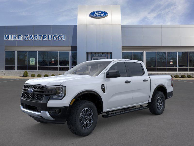 Oxford White 2025 Ford Ranger XLT SuperCrew 4WD Pickup Truck Four-Wheel Drive Automatic