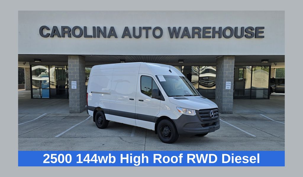White 2025 Mercedes-Benz Sprinter Cargo Van Rear-Wheel Drive 9-Speed Automatic