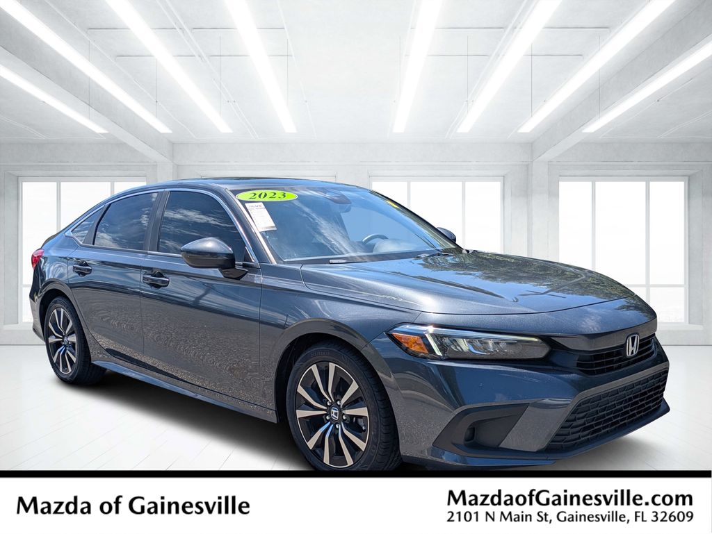 Gray 2023 Honda Civic Sedan Front-Wheel Drive Continuously Variable Transmission