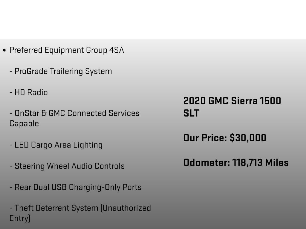 2020 GMC Sierra 1500 SLT Gray at Klick Lewis Buick Chevrolet