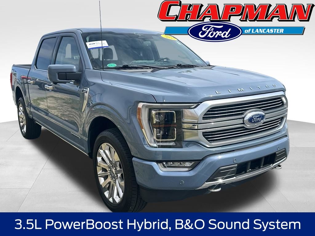 Blue (Azure Gray Metallic Tri-Coat) 2023 Ford F-150 Pickup Truck Four-Wheel Drive Automatic