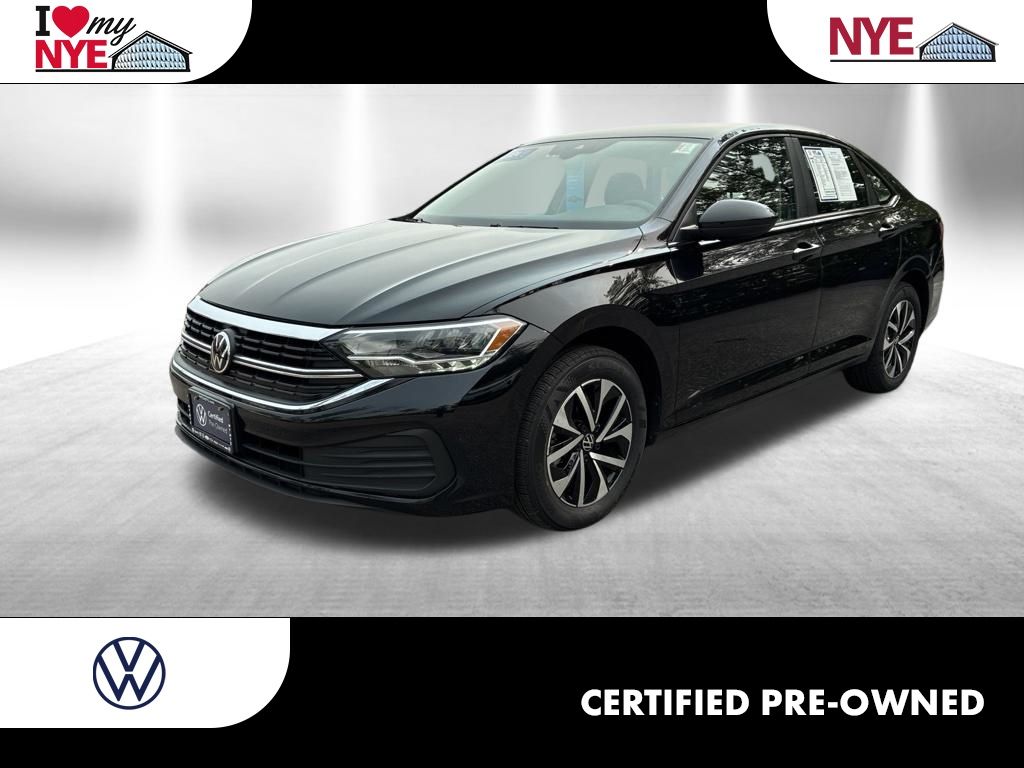 Deep Black Pearl 2024 Volkswagen Jetta Sedan Front-Wheel Drive 8-Speed Automatic