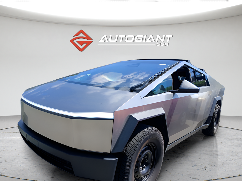 Silver 2025 Tesla Cybertruck Pickup Truck All-Wheel Drive 1-Speed Automatic