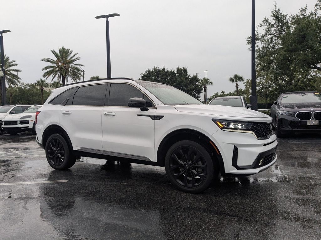 Glacial White Pearl 2021 Kia Sorento SUV / Crossover All-Wheel Drive 8-Speed Dual Clutch