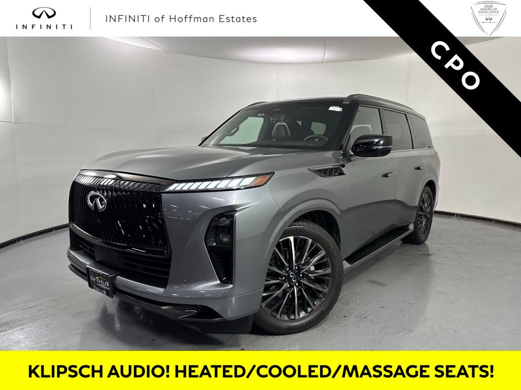 Dynamic Metal/Black Obsidian 2025 INFINITI QX80 SUV / Crossover All-Wheel Drive 9-Speed Automatic