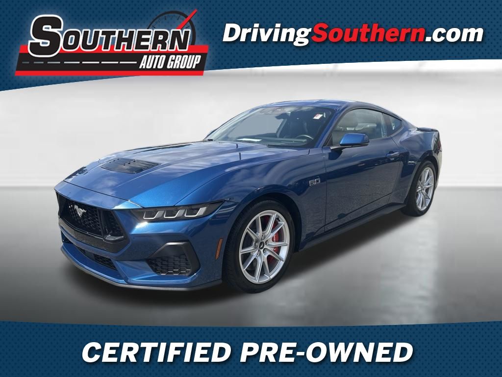 Atlas Blue Metallic 2024 Ford Mustang Coupe Rear-Wheel Drive Automatic