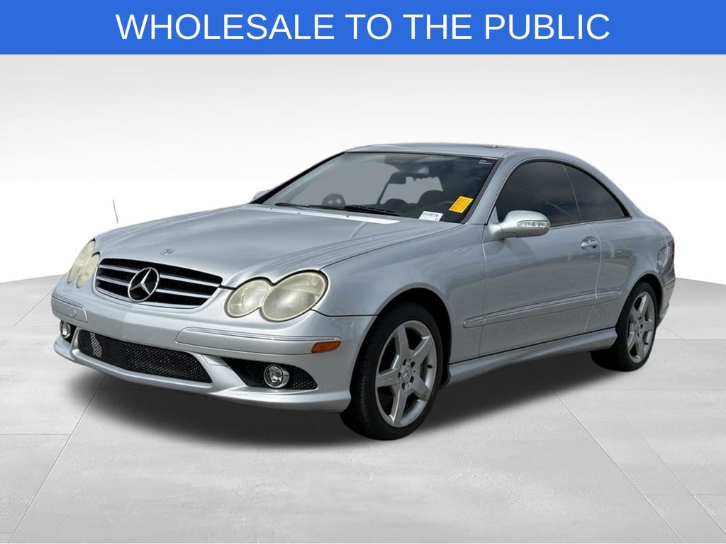 Diamond Silver Metallic 2006 Mercedes-Benz CLK 500 Coupe Coupe Rear-Wheel Drive 7-Speed Automatic Overdrive