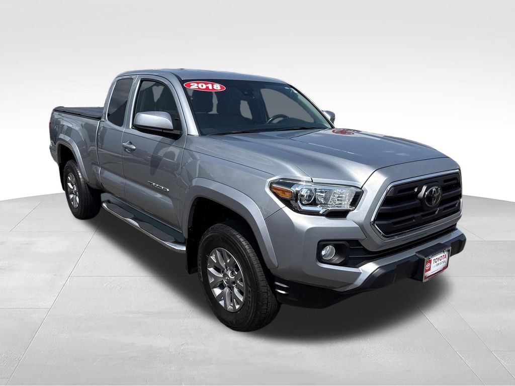 Silver Sky Metallic 2018 Toyota Tacoma Pickup Truck Four-Wheel Drive 6-Speed Automatic