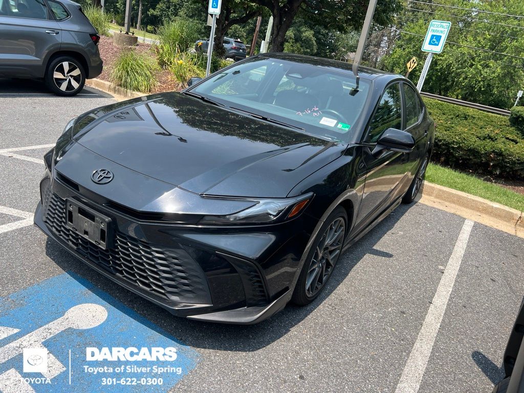 Midnight Black Metallic 2025 Toyota Camry Sedan Front-Wheel Drive Continuously Variable Transmission