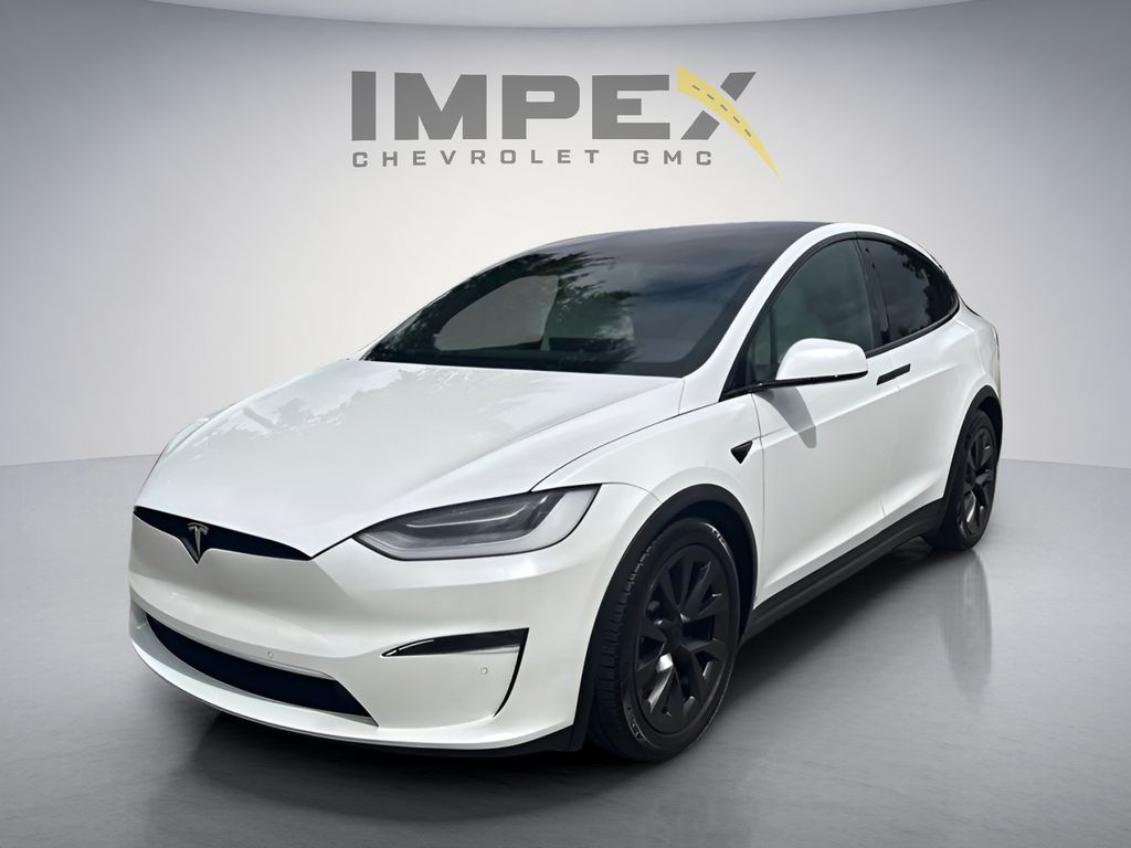 Pearl White Multi-Coat 2022 Tesla Model X SUV / Crossover All-Wheel Drive 1-Speed Automatic