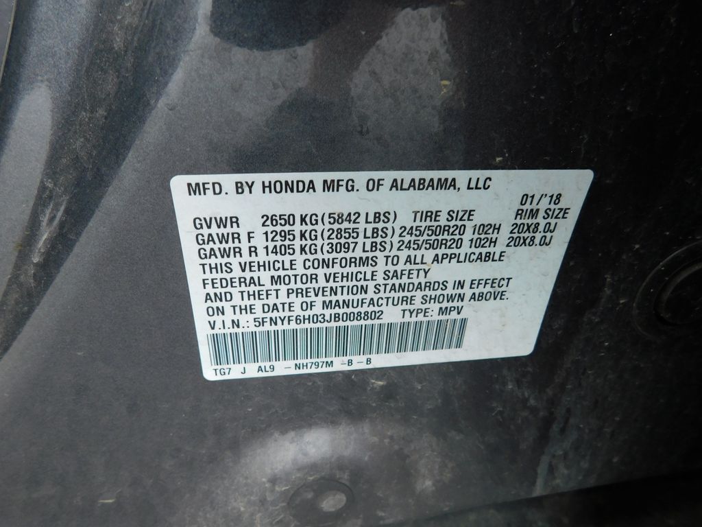 2018 Honda Pilot Elite 12