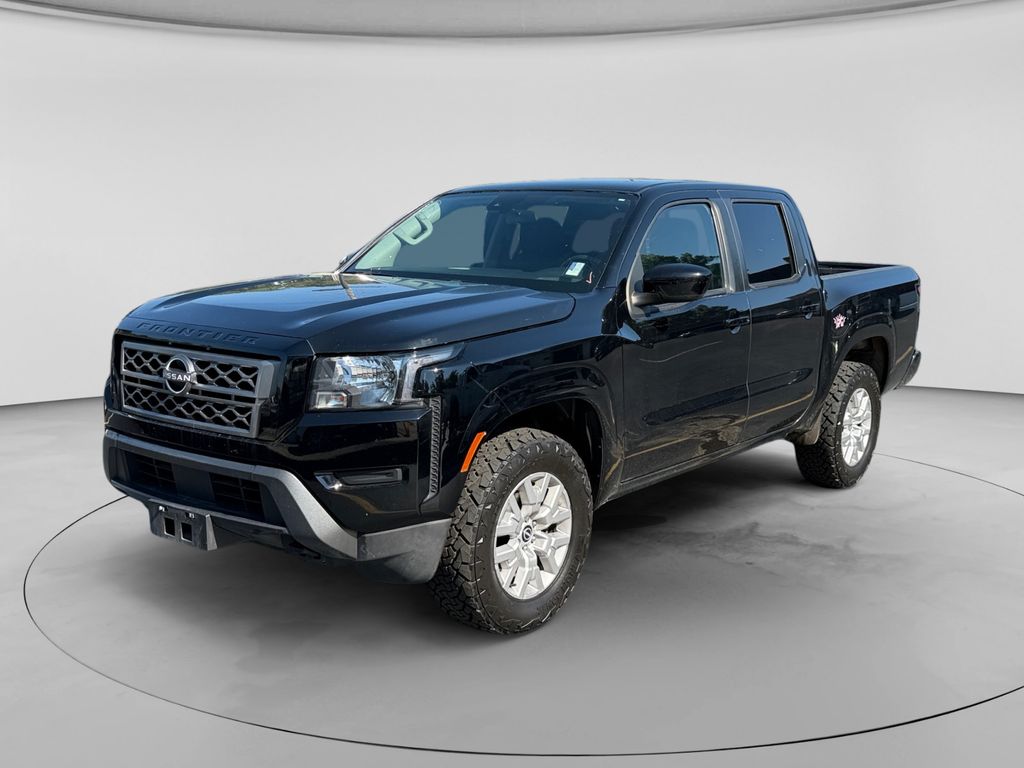 Super Black 2022 Nissan Frontier Pickup Truck Four-Wheel Drive 9-Speed Automatic