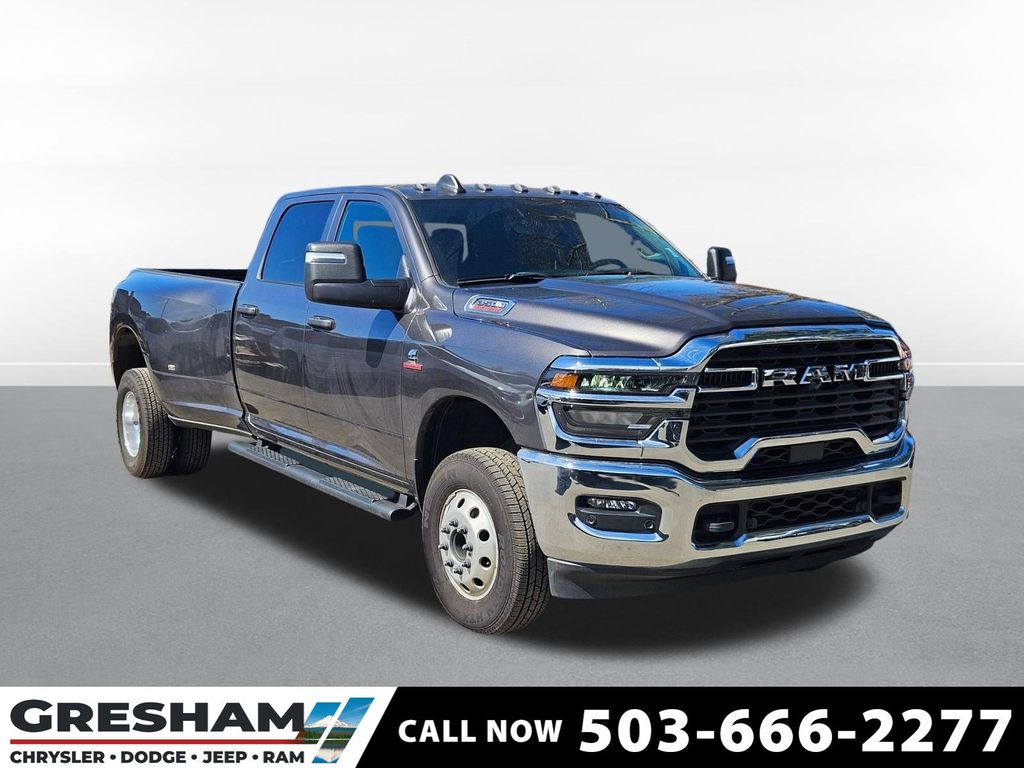 Gray (Granite Crystal Metallic Clearcoat) 2025 RAM 3500 Tradesman Crew Cab LB DRW 4WD Pickup Truck Four-Wheel Drive 8-Speed Automatic