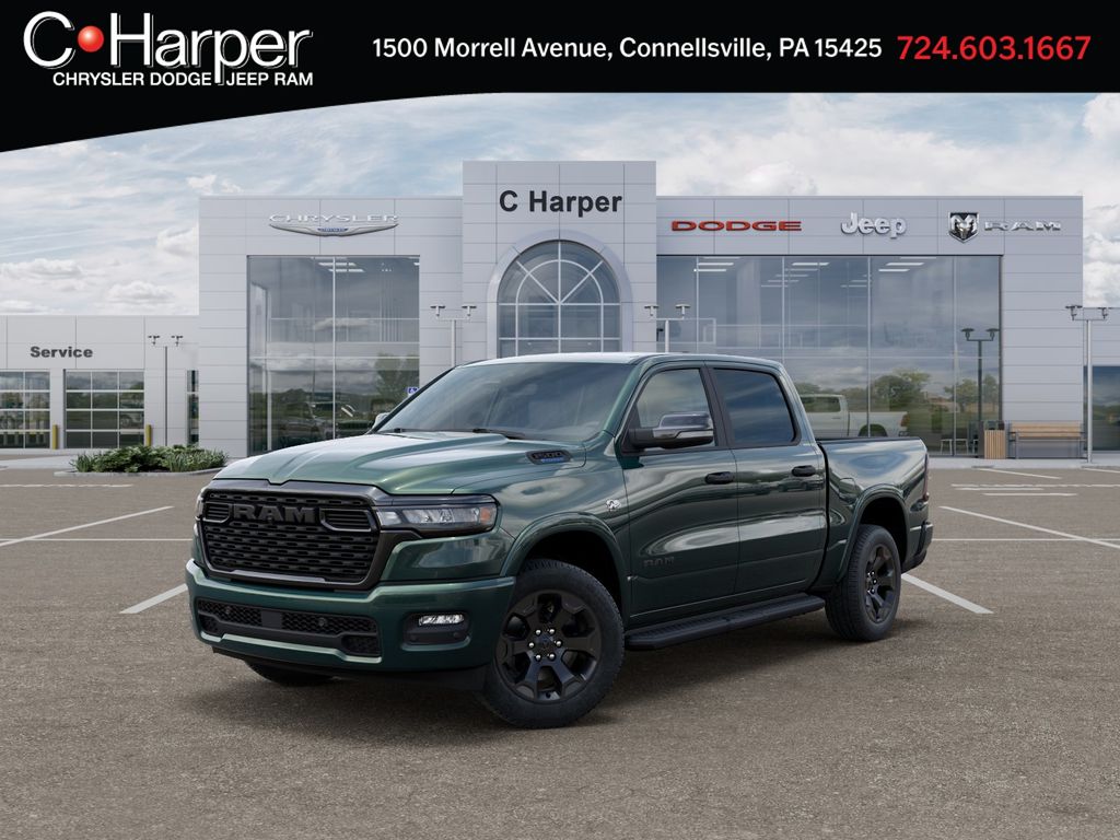 Serrano Green Metallic 2026 RAM 1500 Pickup Truck Four-Wheel Drive 8-Speed Automatic