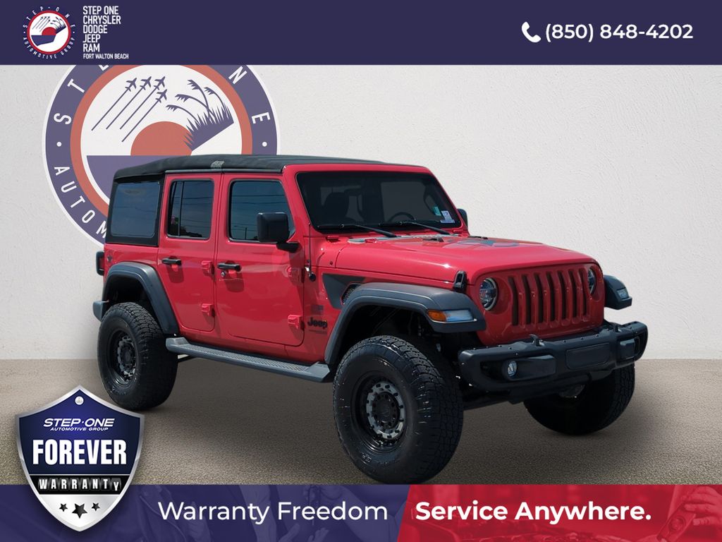Firecracker Red Clearcoat 2021 Jeep Wrangler Unlimited Freedom 4WD SUV / Crossover Four-Wheel Drive 8-Speed Automatic