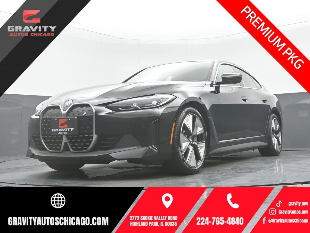 Black Sapphire Metallic 2024 BMW i4 Sedan All-Wheel Drive Automatic