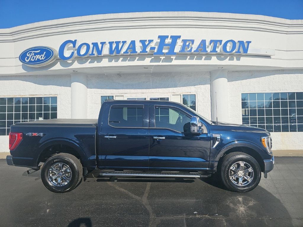 Antimatter Blue Metallic 2023 Ford F-150 XLT SuperCrew 4WD Pickup Truck Four-Wheel Drive Automatic
