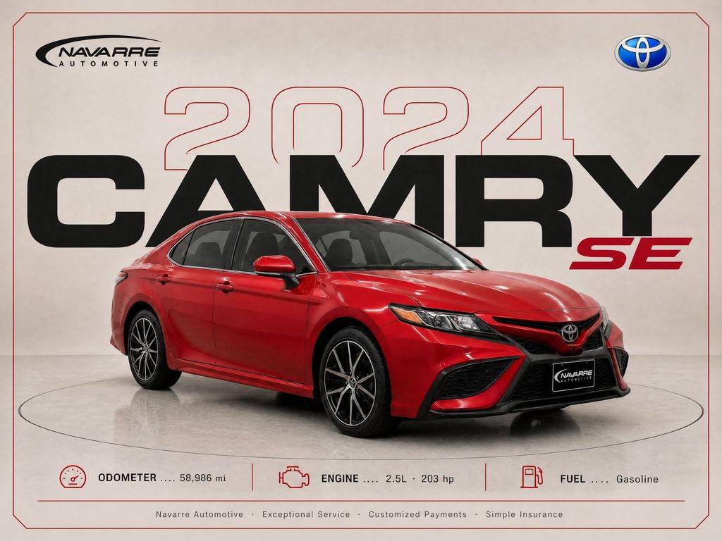 Red 2024 Toyota Camry Sedan Front-Wheel Drive 8-Speed Automatic