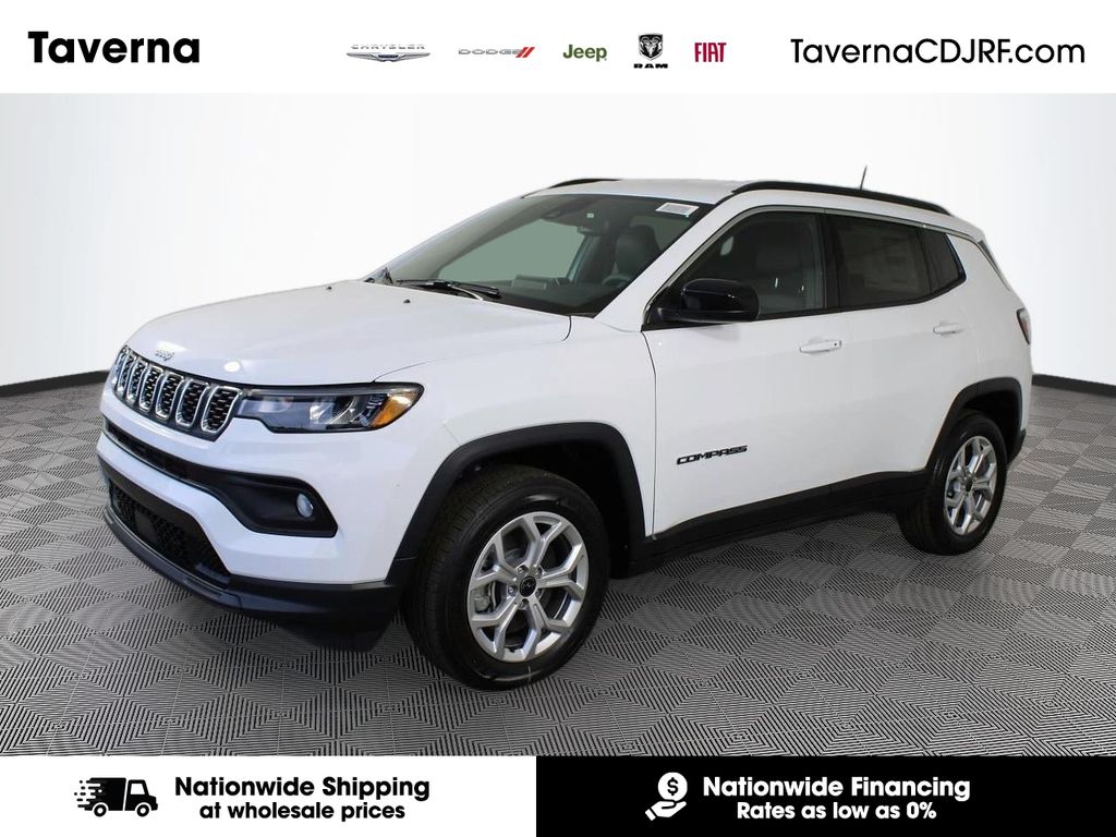 Bright White Clearcoat 2025 Jeep Compass SUV / Crossover Four-Wheel Drive 8-Speed Automatic
