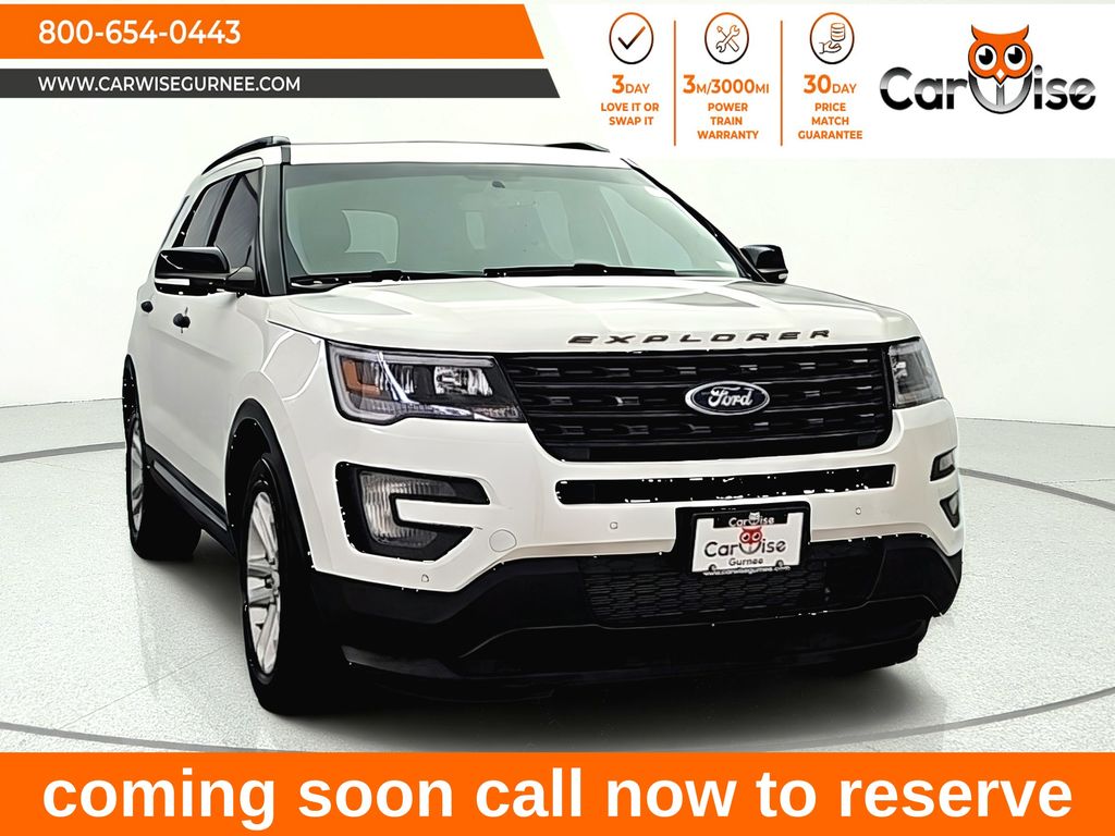 White Platinum Clearcoat Metallic 2016 Ford Explorer SUV / Crossover All-Wheel Drive 6-Speed Automatic