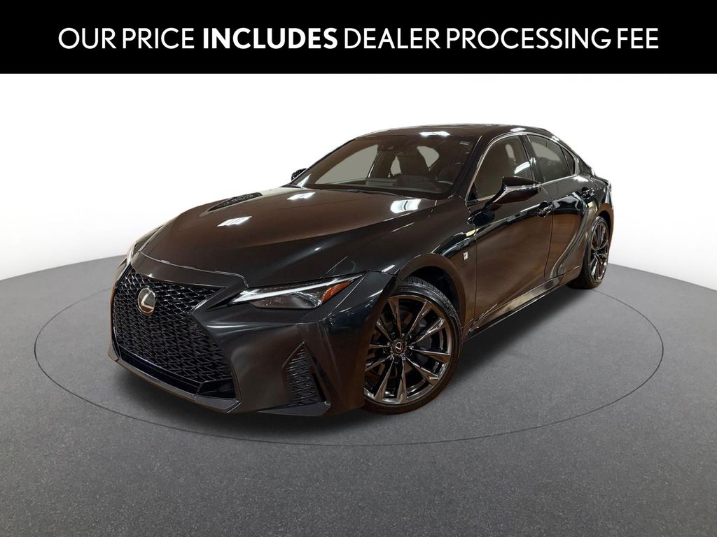 Black (Caviar) 2023 Lexus IS Sedan All-Wheel Drive 6-Speed Automatic