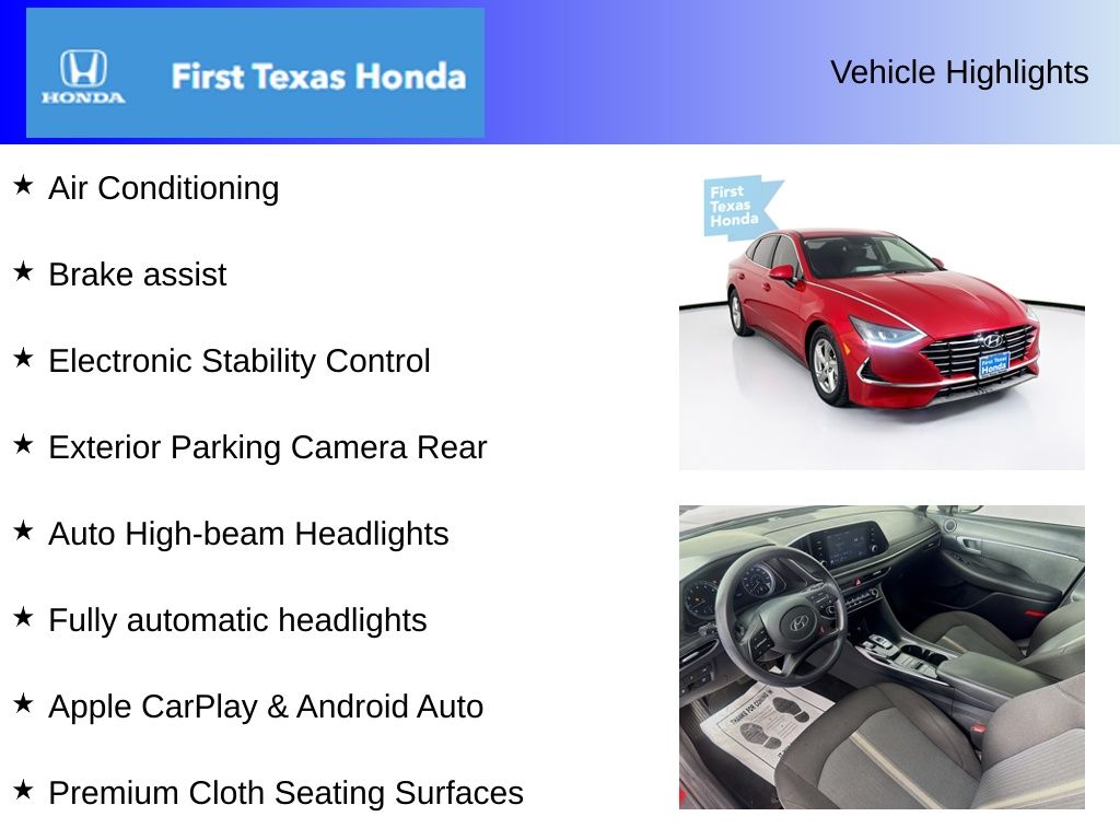 Used Car 2022 Hyundai Sonata  Se For Sale Under $20,000 In Austin, Texas