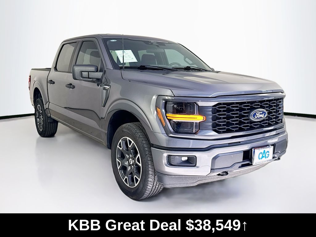 Gray Metallic 2024 Ford F-150 STX SuperCrew 4WD Pickup Truck Four-Wheel Drive Automatic