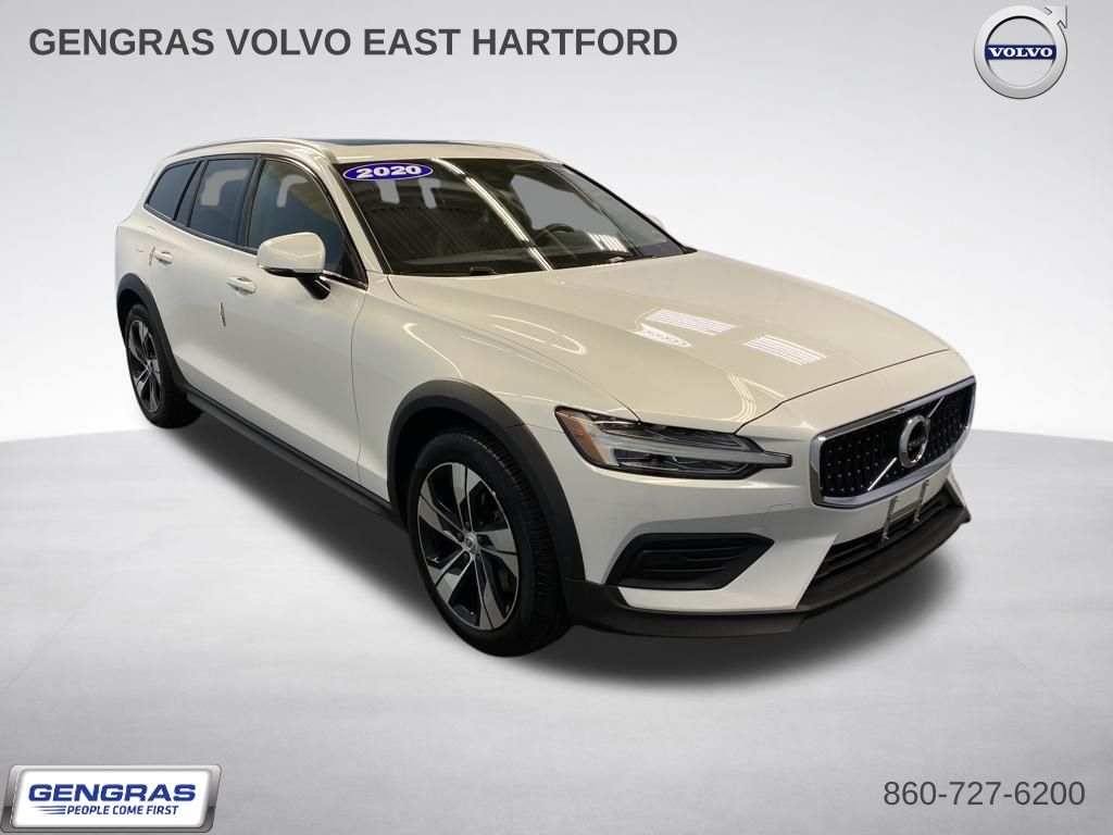 Crystal White Pearl Metallic 2020 Volvo V60 Cross Country T5 AWD Wagon All-Wheel Drive Automatic