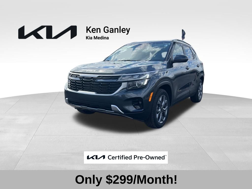 Gravity Gray 2024 Kia Seltos S AWD SUV / Crossover All-Wheel Drive Continuously Variable Transmission